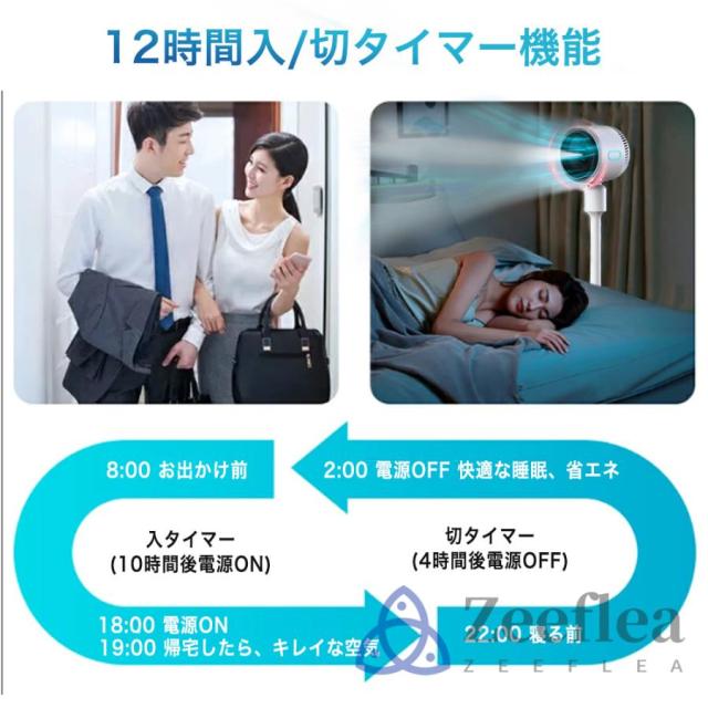 扇風機 サーキュレーター DCモーター 加湿機能 180° 自動首振り 冷風機 温風冷風 空気清浄 風量3段階 自動首振り リモコン付き 省エネ 自然風モード 空気循環