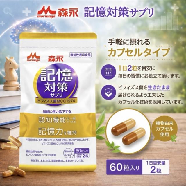 メモリービフィズス 記憶対策 サプリ 2袋 森永乳業_2