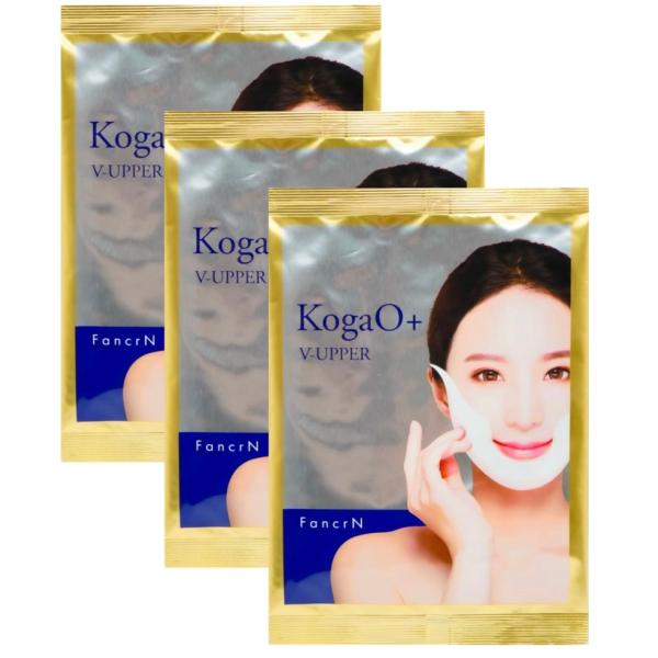 【3袋】KogaO+ V-UPPER 小顔プラス コガオ コガオプラス VラインCマスク 1枚 フェイスマスク 顔 顎 耳 フェイスライン こがお　小顔