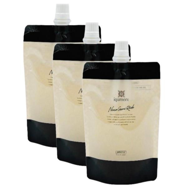 【3袋】イクモア ナノグロウリッチ 女性用育毛剤　詰め替え用　130ml　女性用 ヘアケア ギフト　誕生日　プレゼント