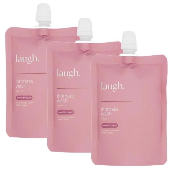 3袋　詰め替え リニューアル版　laugh.　ラフドット　インティメイトウォッシュ デリケートゾーン　スイートブーケ 100ml ピンク
