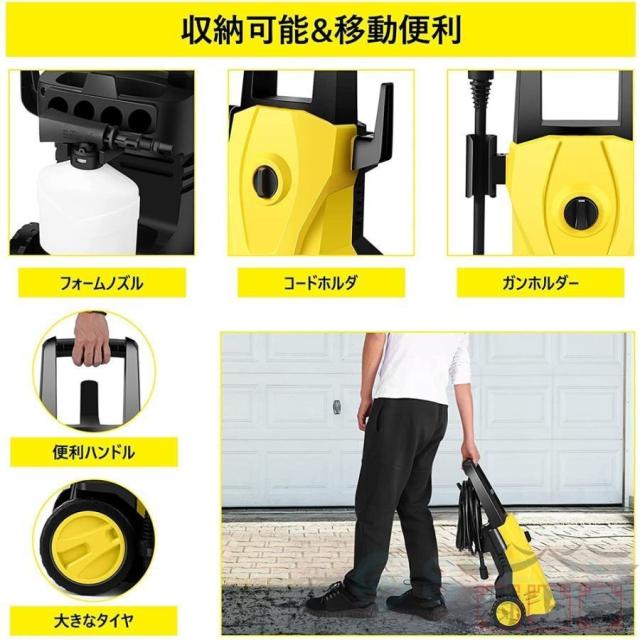 高圧洗浄機 業務用 1800W 15MPa 東西日本兼用 水道直結 自吸両用 高圧