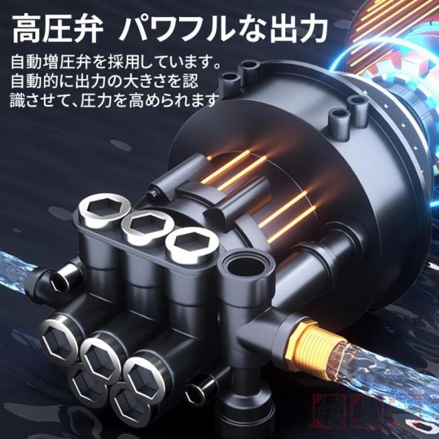高圧洗浄機 コードレス 充電式 6in1 高水圧 12MPa マキタ バッテリー対応 ペットボトル 強力噴射 自吸式 軽量 600W 高性能 長時間持続 洗車機 電動工具 家庭用_7