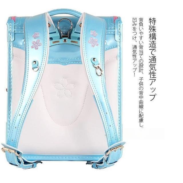 新発売 ランドセル 女の子 A4ファイル かわいい 入学 自動ロック ワンタッチ 軽量 防水 可愛いサクラ刺繍 小学生 通学 耐久性 おしゃれ 高品質 ハート_9