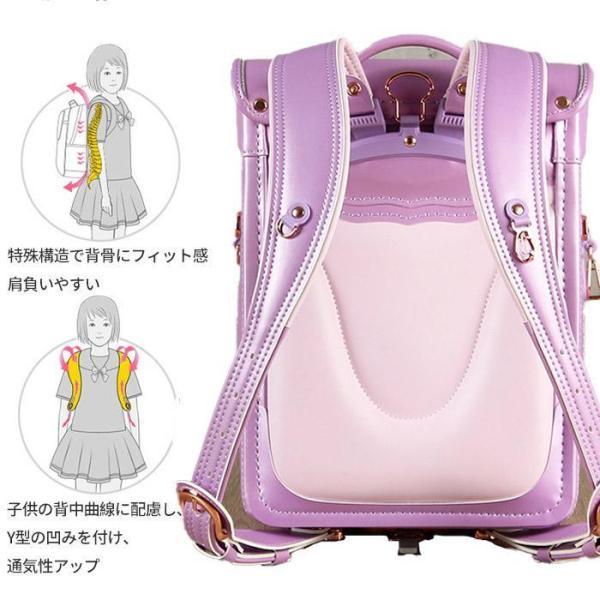 ランドセル キッズ スクールバッグ 新入荷ランドセル 女の子 A4 大容量 防水 通学 収納力抜群 撥水加工 シンプル 通気性 小学生 七五三 26*18*35cm_2