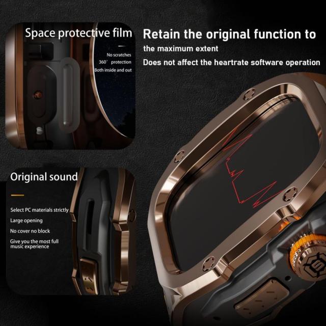 コンパチブル Apple Watch Ultra/Ultra 2対応 49mm専用バンド アップルウォッチ Ultra/Ultra 2交換バンド タリー保護 エッジ保護 耐衝撃 傷防止 メンズ 2024_7