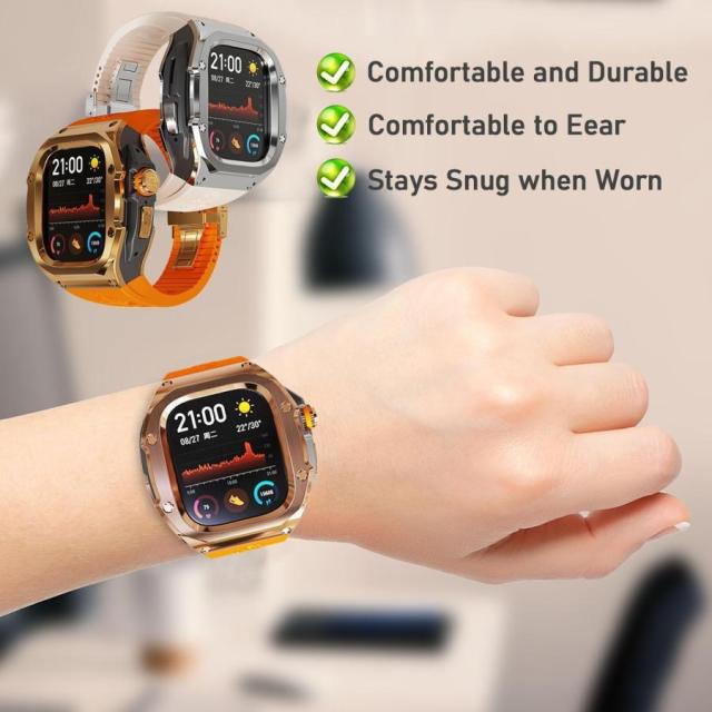 コンパチブル Apple Watch Ultra/Ultra 2対応 49mm専用バンド アップルウォッチ Ultra/Ultra 2交換バンド タリー保護 エッジ保護 耐衝撃 傷防止 メンズ 2024_8