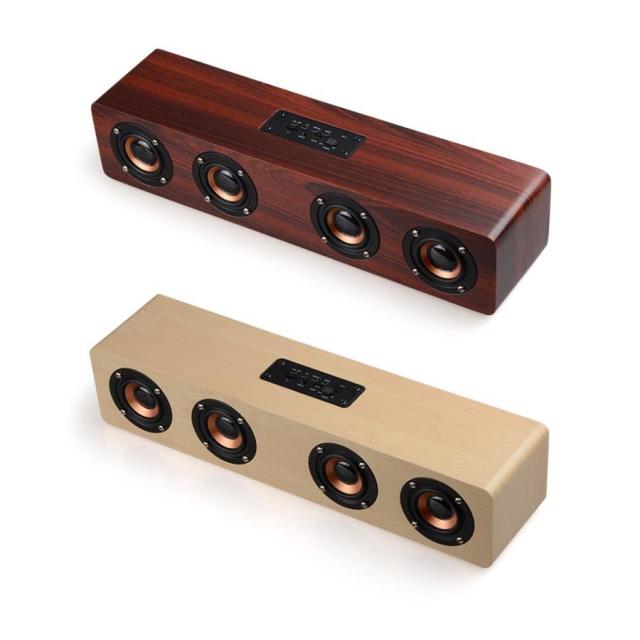 スピーカー ブルートゥース スピーカー bluetooth ワイヤレス テレビ 木調 目覚まし 時計 AUX ウッド ぶるーとぅーす すぴーかー 置き時計 オシャレ_7