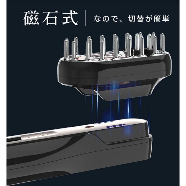 電気ブラシ 美顔器 EMS 美容家電 電気針ヘッドスパ 電気バリブラシ 目元 フェイスケア 美肌 頭皮ケア マッサージ 振動 磁石式 ラジオ波 エステ_8