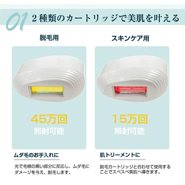 脱毛器 IPL光脱毛器 家庭用 光美容器 美肌機能 交換用カートリッジ付き 5段階調節 手動/自動照射 男女兼用 3つのケアモード 合計60万回照射 液晶表示 保護メガネ付き 肌に優しい_4