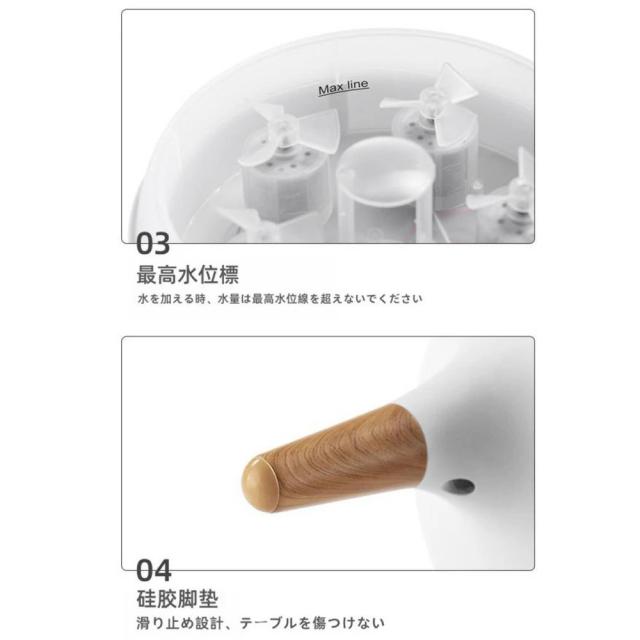 卓上加湿器 アロマディフューザー クラゲ噴霧 空焚き防止 自動オフ 小型 スチーム式 超音波式 uv除菌 7色の光 アロマ対応 2段階タイマー機能 大容量250ml リモコン付き おしゃれ 省エネ 乾燥対策 寝室 リビング 床置き 事務所 オフィス アロマ機能