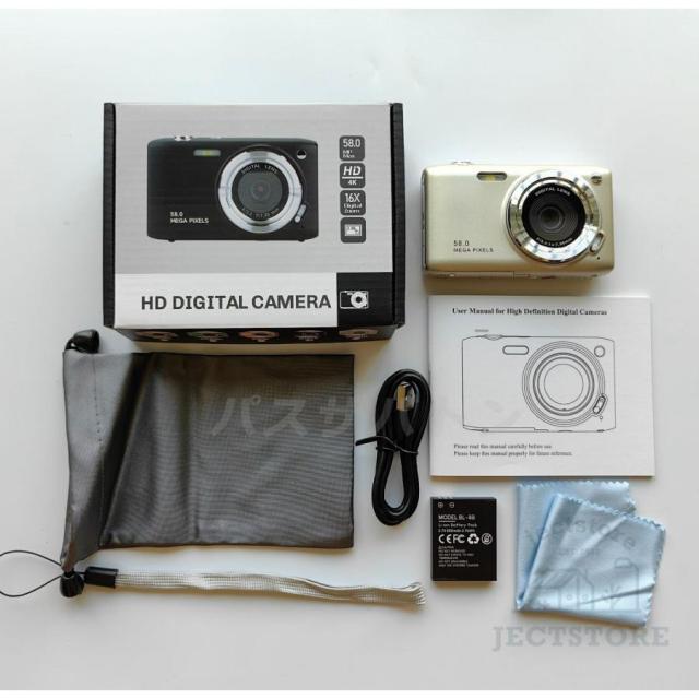 デジタルカメラ 高画質 4K 5800万画素 防塵 かわいい 軽量 2.88インチ