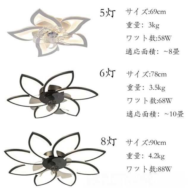 シーリングファンライト DCモーター LED おしゃれ 北欧 電気 シーリングファン オシャレ 照明器具 6畳 8畳 10畳 12畳 調光調色 APP対応 ファン付き照明 6段階風量調節 静音 軽量 シーリングライト リモコン付き DCモーター リビング 照明 間接照明