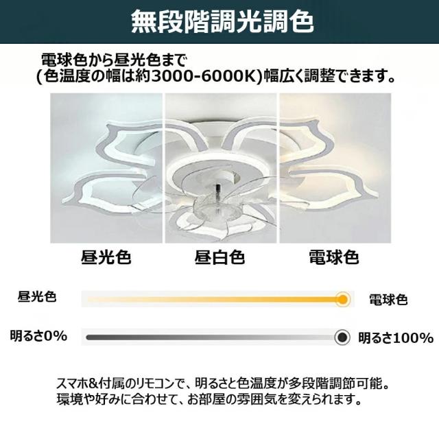 シーリングファンライト 北欧 電気 薄型 調光調色 シーリングライト おしゃれ リモコン操作 シーリングファン リビング LED 調光調色 照明 led dcモーター ファン ライト おしゃれ 扇風機付き 12畳 14畳 照明器具 扇風機