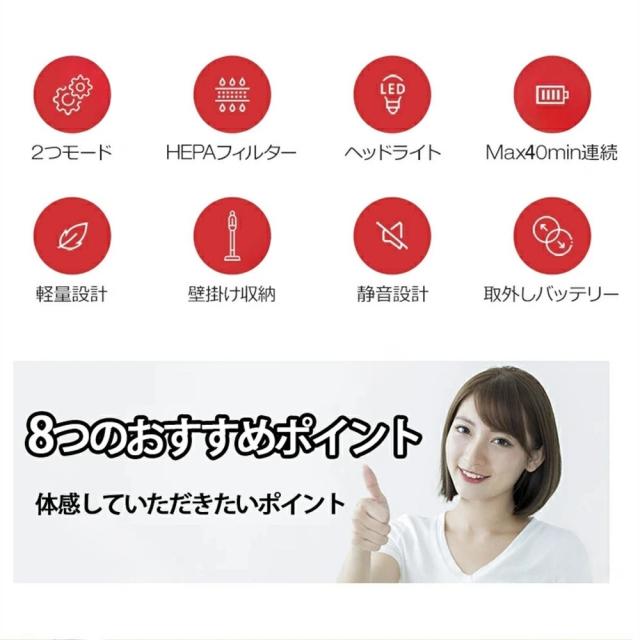 掃除機 コードレス ハンディ 45000pa吸引力 強力吸引 6IN1 充電式 サイクロン掃除機 HEPAフィルター サイクロン式掃除機 一人暮らし 軽量 スティック掃除機 車 車内 ハンディクリーナー_1