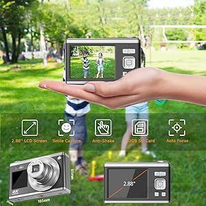 デジタルカメラ 4K コンパクトデジタルカメラ 6000w画素 小型 軽量 高画質 防水 HD録画 16倍ズーム 伸縮レンズ 動画 撮影 オートフォーカス 安い 初心者 ギフト_15