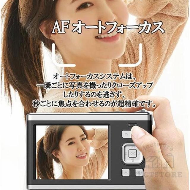 デジタルカメラ 4K コンパクトデジタルカメラ 6000w画素 小型 軽量 高画質 防水 HD録画 16倍ズーム 伸縮レンズ 動画 撮影 オートフォーカス 安い 初心者 ギフト_3
