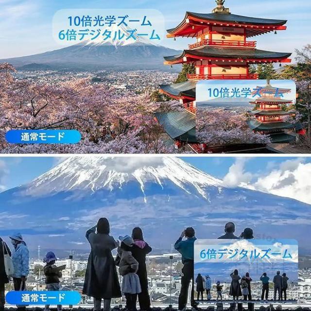 デジタルカメラ 4K コンパクトデジタルカメラ 6000w画素 小型 軽量 高画質 防水 HD録画 16倍ズーム 伸縮レンズ 動画 撮影 オートフォーカス 安い 初心者 ギフト_6