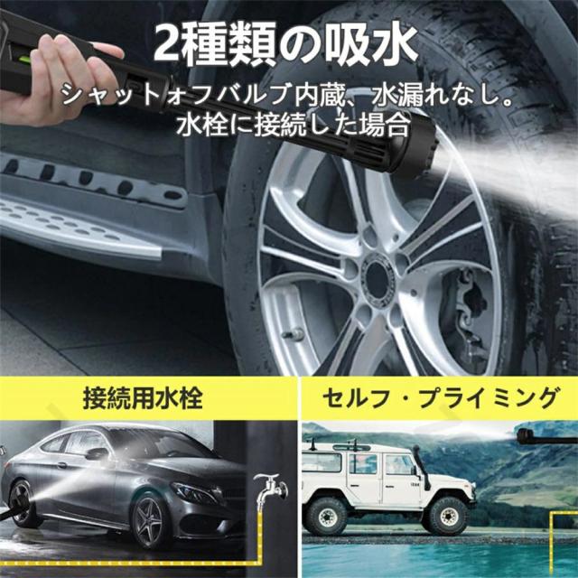 高圧洗浄機 充電式 コードレス 5.0MPa 18ｖバッテリーと併用交換可能 3つのギアモード 静音 高性能 パワフル お手軽 簡単 収納ケース 電動工具 温水 洗車 掃除 自転車 網戸 お風呂 台風 水道不要 ベランダ ブラシレスモータ搭載
