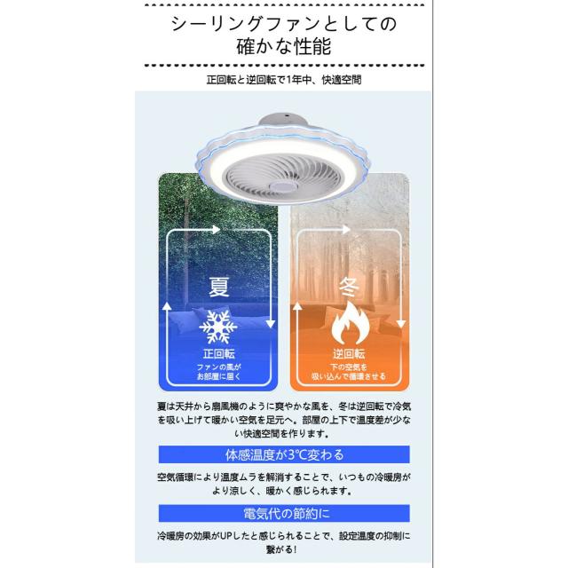 シーリングファンライト LED シーリングファン 子供部屋 8畳 調光調色 シーリングライト おしゃれ 北欧 薄型 6段階風量調節 風量調節 静音 リモコン付き DCモーター 扇風機 照明器具 天井照明 高輝度 省エネ 常夜灯 花
