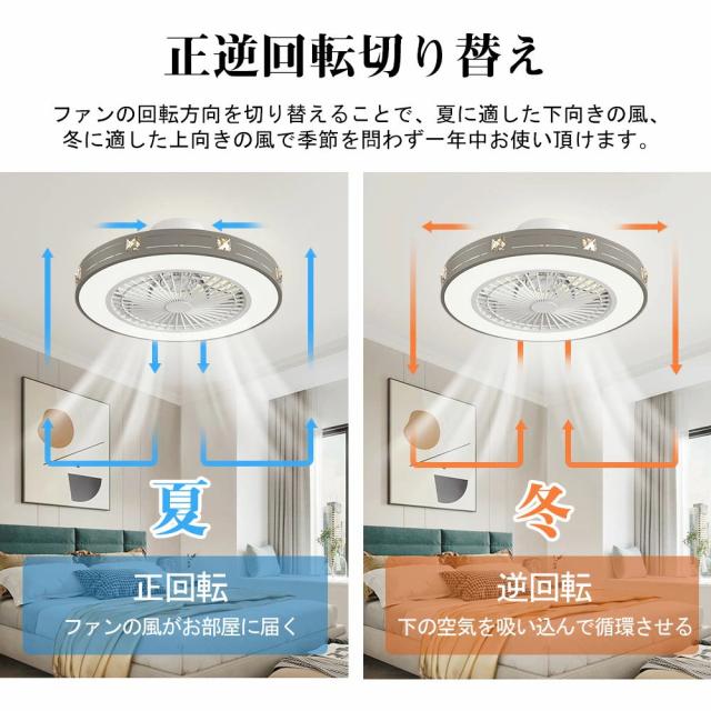 シーリングファン シーリングファンライト LED 照明器具 6畳 8畳 DCモーター サーキュレーター 調光 調色 オシャレ 天井照明 シーリングライト 北欧風 dcモーター 空気循環 省エネ 節電 リビング 寝室 部屋 洋室 和室 リモコン付き