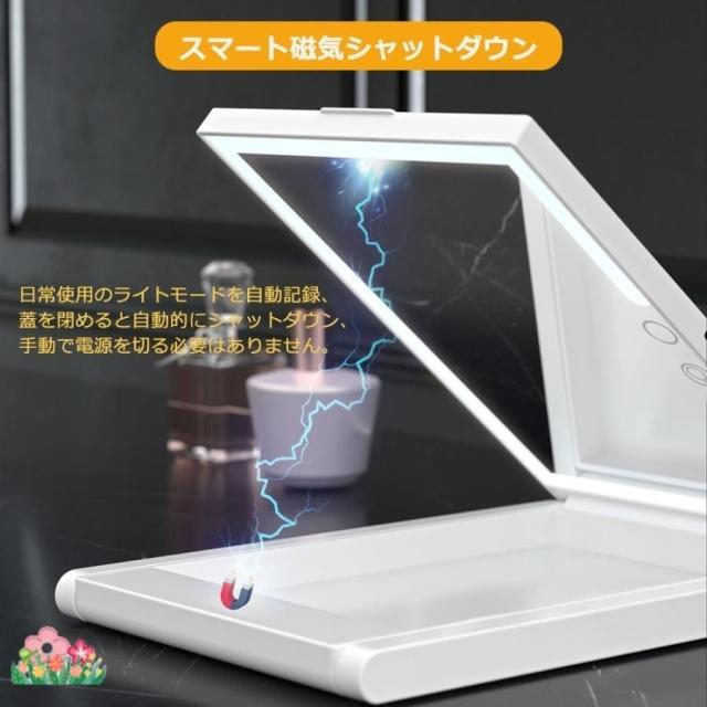 女優ミラー ledライト付き 卓上ミラー 10倍拡大鏡 8インチ USB充電式 高さ調整 多角度調整 無段階調光 おしゃれ 卓上鏡 ライト付き メイク鏡 化粧鏡 プレゼント