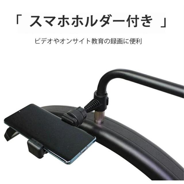 ハーフムーンライト フロアライト LED ライト フロアランプ スタンドライト おしゃれ 360度回転可能 高度/角度調節 照明 リングライト 化粧ライト_9