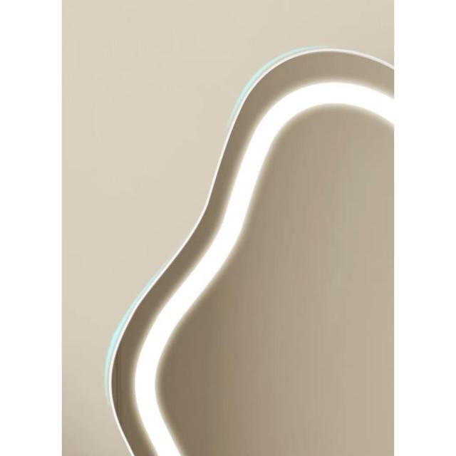 LEDミラー　自社製品　卓上　雲のようなミラー　アダプター付き　MR05 化粧ミラー　コスメミラー　明るさ調節　三色ライトモード　女優LEDミラー　新タイプ