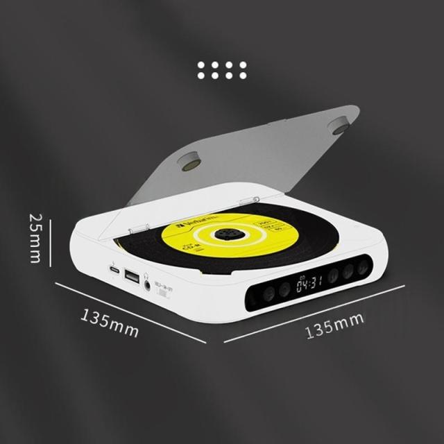 CDプレーヤー Bluetooth 卓上 学習用 ポータブル 高音質 ウォークマン コンパクト CDレコ 多機能 ポータブルcdプレー おしゃれ 音楽再生 小型 スピード調整_13