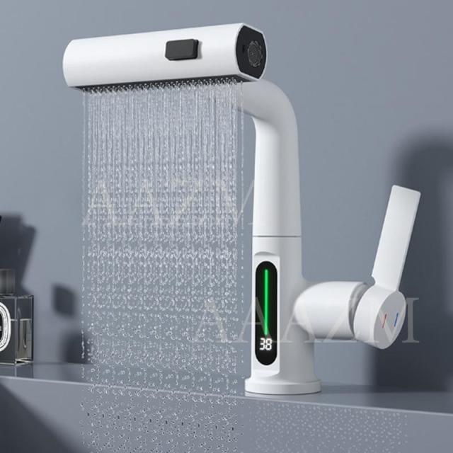 キッチン水栓 蛇口 アーチ シャワー 交換自分で 水力発電 LED 温度表示 ワンホール 混合水栓 キッチン蛇口 台所 洗面台 洗面所 水道蛇口 おしゃれ 台付 水栓金具_7