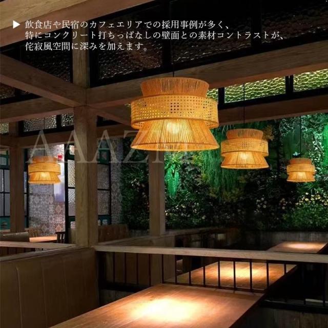 ペンダントライト おしゃれ 木製 透かし LED電球 レトロ 北欧 天井照明器具 お洒落 リビング ダイニング インテリア キッチン ベッドルーム シンプル 吊下げ灯_2