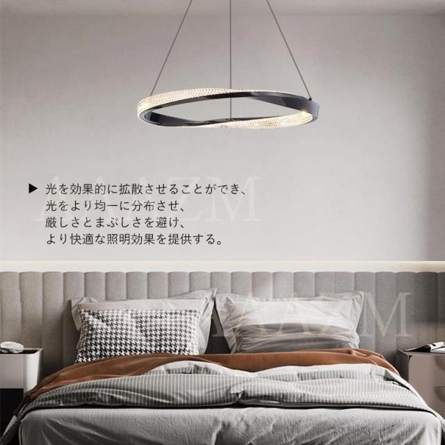 ペンダントライト おしゃれ 北欧 内蔵LED 電球 シーリングライト環形 4〜9畳 玄関 リビング ダイニング インテリア 和風 洋風 引掛シーリング 天井ライト_5