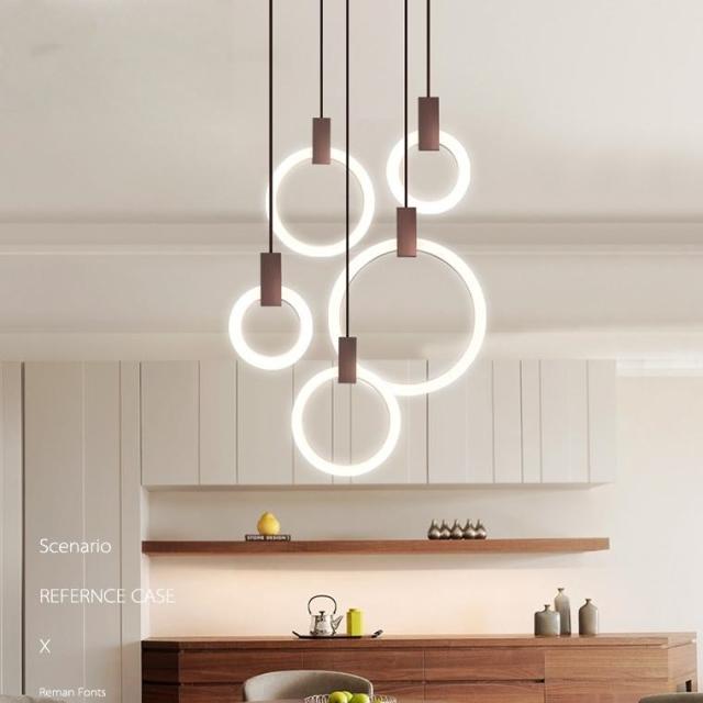 LED ペンダントライト 北欧 おしゃれ アクリル 丸枠 円形 モダン オシャレ 和風 天井照明器具 工事不要 リビング キッチン ダイニング 食卓用 吊り下げ照明
