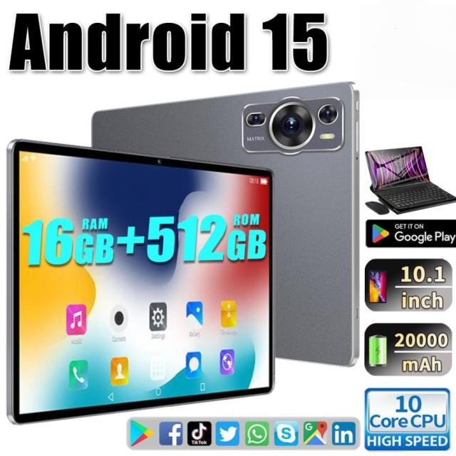 Android14 タブレット PC 本体 10インチ 20000mAhバッテリー 8+256GB テレワーク 2560*1600 ネット授業 動画視聴 Bluetooth GPS 電話 WiFi 人気 2025新製品