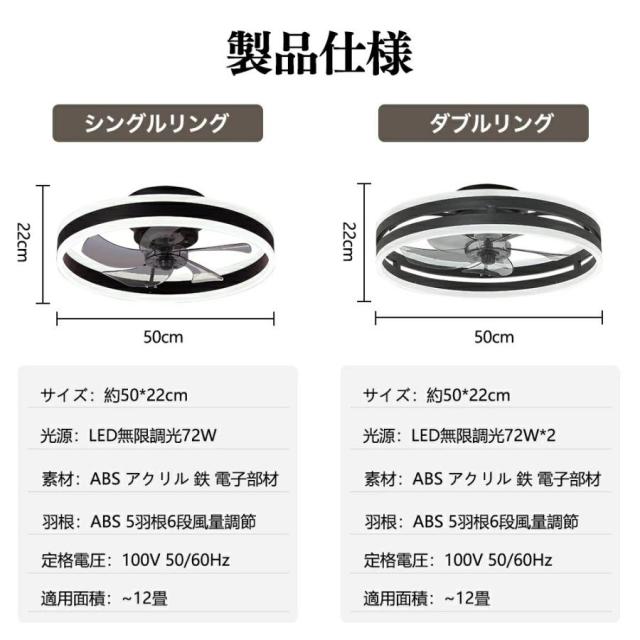 シーリングファンライト DCモーター LED 調光調色 12畳 北欧 照明器具 天井照明 薄型 空気循環 省エネ 節電 静音 リビング 寝室 部屋 洋室 和室 小型 簡単設置