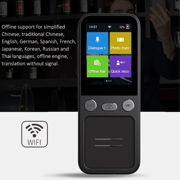 WiFi 接続付きスマート音声翻訳機: 134 言語対応の音声写真翻訳デバイス、10 か国対応のオフライ_2