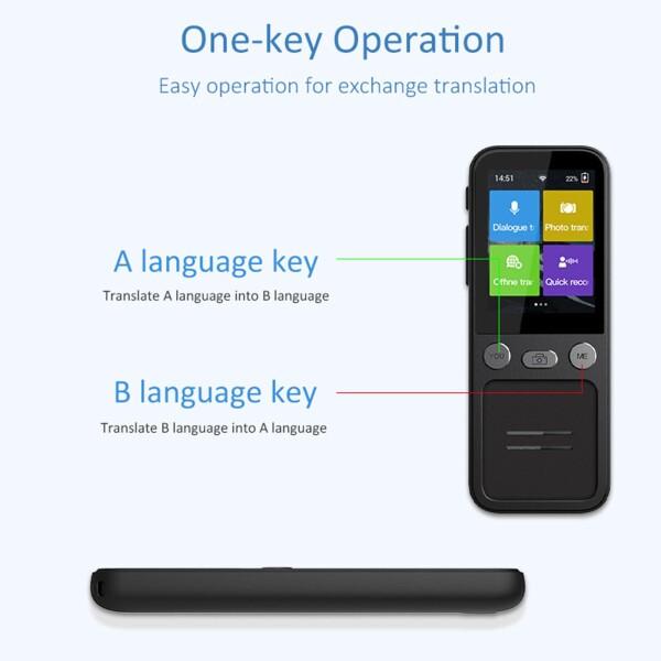 WiFi 接続付きスマート音声翻訳機: 134 言語対応の音声写真翻訳デバイス、10 か国対応のオフライ_3