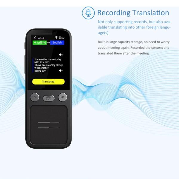 WiFi 接続付きスマート音声翻訳機: 134 言語対応の音声写真翻訳デバイス、10 か国対応のオフライ_6