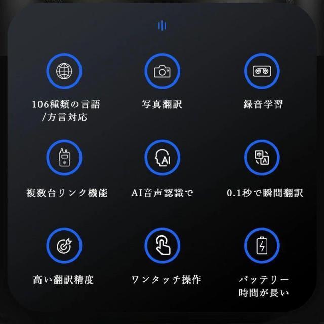 2025新品 翻訳機 0.2秒で 瞬間 翻訳 最新 瞬トーク 124種類 の 言語 に対応 双方向 通訳機 海外旅行 海外留学 高性能 AI翻訳 WIFI オフライン Wi-Fi SIM なし_3