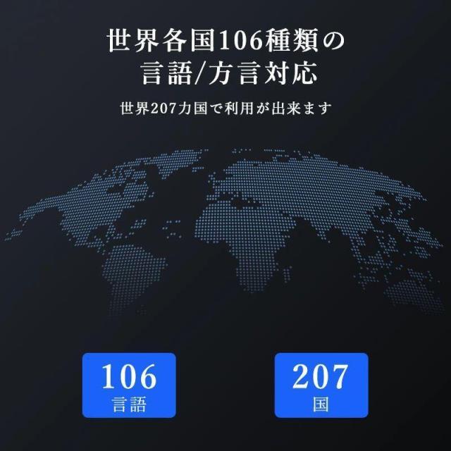 2025新品 翻訳機 0.2秒で 瞬間 翻訳 最新 瞬トーク 124種類 の 言語 に対応 双方向 通訳機 海外旅行 海外留学 高性能 AI翻訳 WIFI オフライン Wi-Fi SIM なし_5
