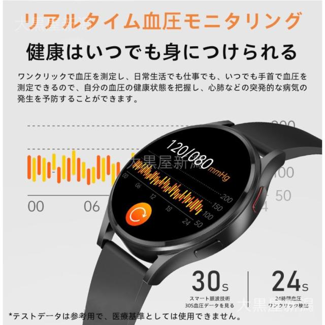 スマートウォッチ 通話機能 心電図ECG+PPG 血圧測定 血液成分 尿酸脂質 24時間高精度心拍数 睡眠検測 血中酸素 24時間健康管理 SOS機能 iPhone/Android 対応_7