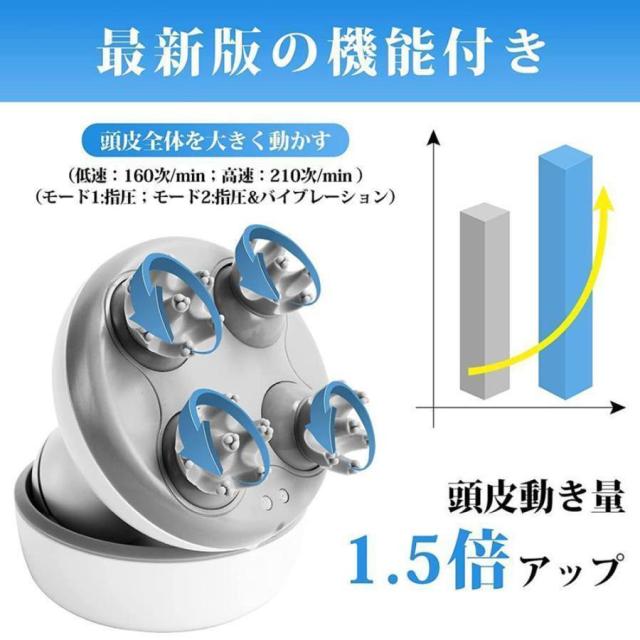 ヘッドマッサージ ems 頭皮エステ 充電式 3D技術 4つのモード 全身適用 360度回転 IPX7防水 乾湿両用 美容家電 節日 プレゼント ヘッドスパ_4