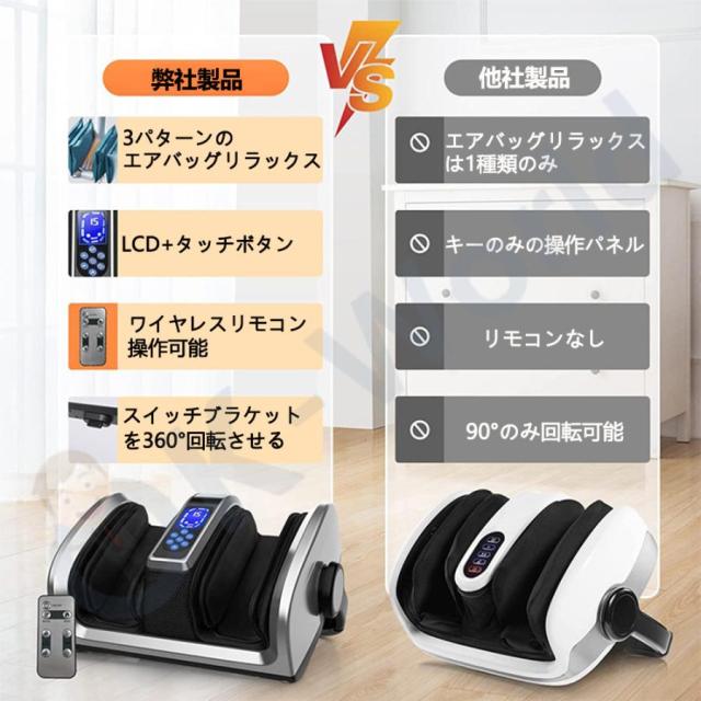 健康グッズ フットリラックス 足裏 ハンド 足 ヒーター付き 3モード 