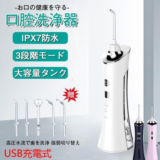 口腔洗浄器 電動ジェットウォッシャー 口腔洗浄機 歯垢除去携帯型 歯周ポケット 歯垢除去 初心者向け 3段階モード IPX7防水 長時間バッテリー USB充電式 携帯型