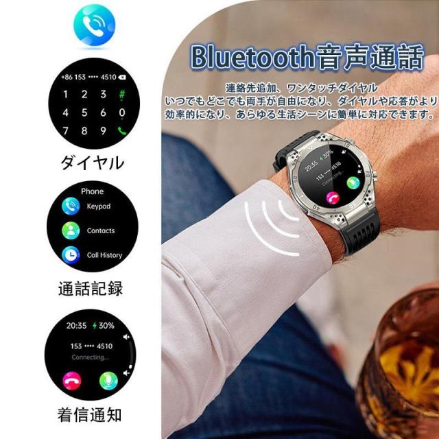 スマートウォッチ 日本製 センサー 通話機能 心電図ECG+PPG 体組成 血圧 高精度心拍計 放射能検査 睡眠管理 呼吸率 歩数計 SOS機能 敬老の日_13