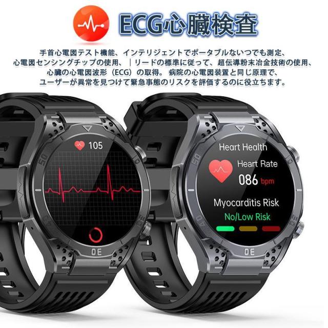 スマートウォッチ 日本製 センサー 通話機能 心電図ECG+PPG 体組成 血圧 高精度心拍計 放射能検査 睡眠管理 呼吸率 歩数計 SOS機能 敬老の日_14