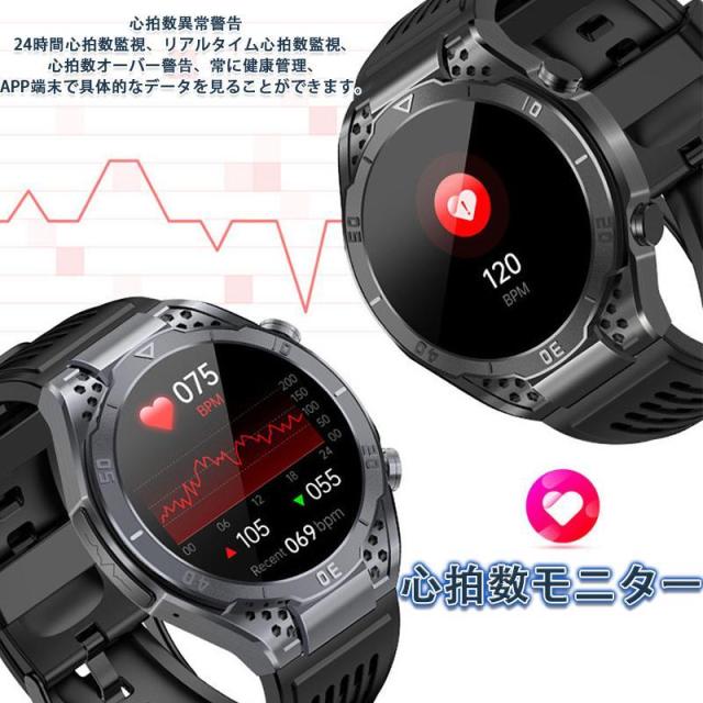 スマートウォッチ 日本製 センサー 通話機能 心電図ECG+PPG 体組成 血圧 高精度心拍計 放射能検査 睡眠管理 呼吸率 歩数計 SOS機能 敬老の日_3