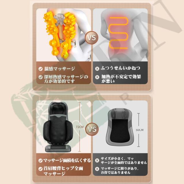 マッサージシート マッサージ器 マッサージ機 腰 背中 腰 解消グッズ 枕 ストレス解消 マッサージ 温め 肩凝り 肩コリ ねもみ 首凝り 首 母の日_6
