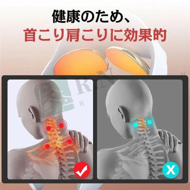 ネックマッサージャー 首マッサージャー マッサージ機 マッサージ器 電気刺激 肩こり EMS 温熱 健康グッズ ストレス解消 マッサージャー 2022年最新_14