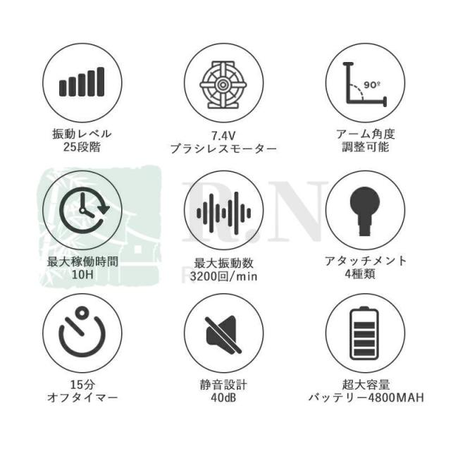 筋膜リリースガン マッサージガン 2モード 20+5段階調節 軽量 電動マッサージャー器 ハンディマッサージャー ボディケア 全身 可動式アーム 父の日 敬老の日_3